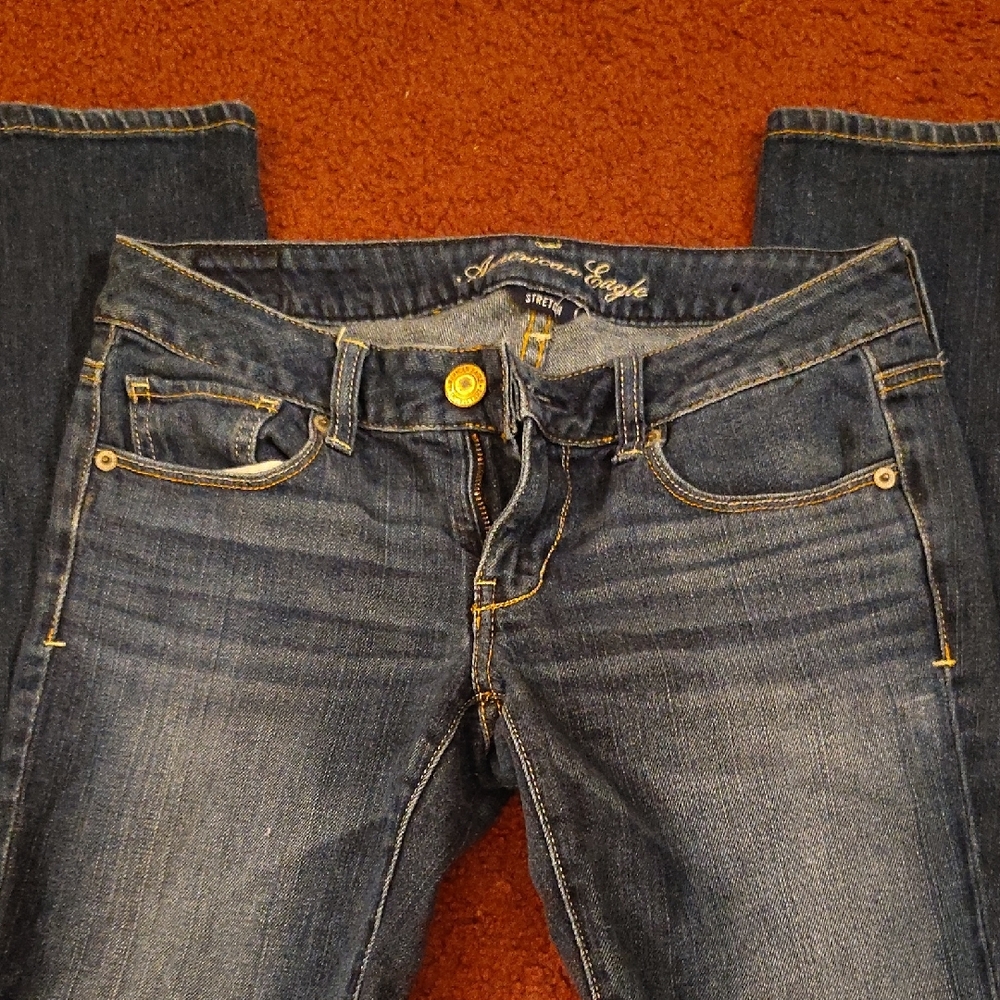 American Eagle Outfitters Women's Dark Blue Skinny Jeans